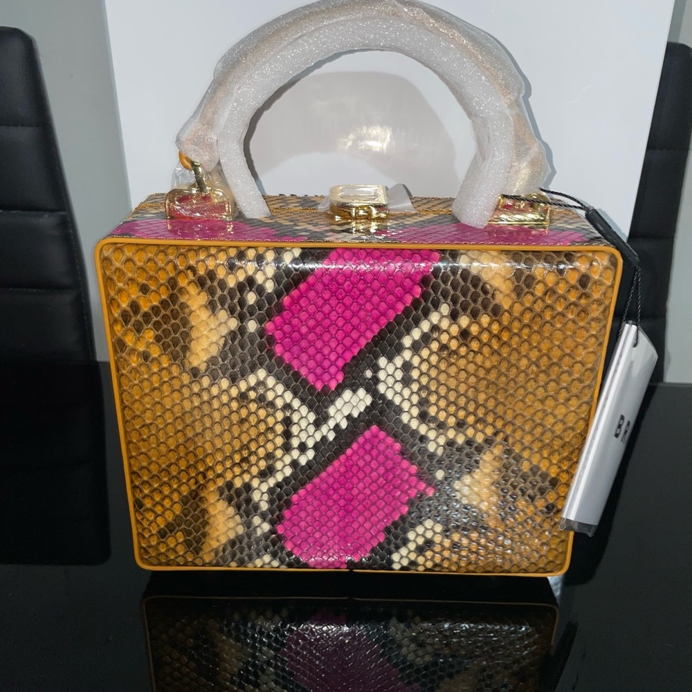 Brandon Blackwood Fuschia Snakeskin Kendrick Trunk - Picture 5 of 9